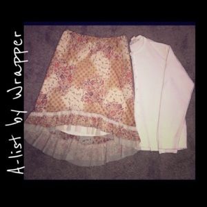A-list by Wrapper high low skirt